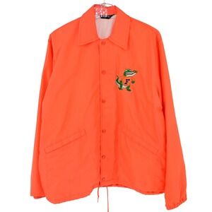 VTG 80s Florida Gators Windless Coach Jacket Medium Orange Old Albert Collegiate